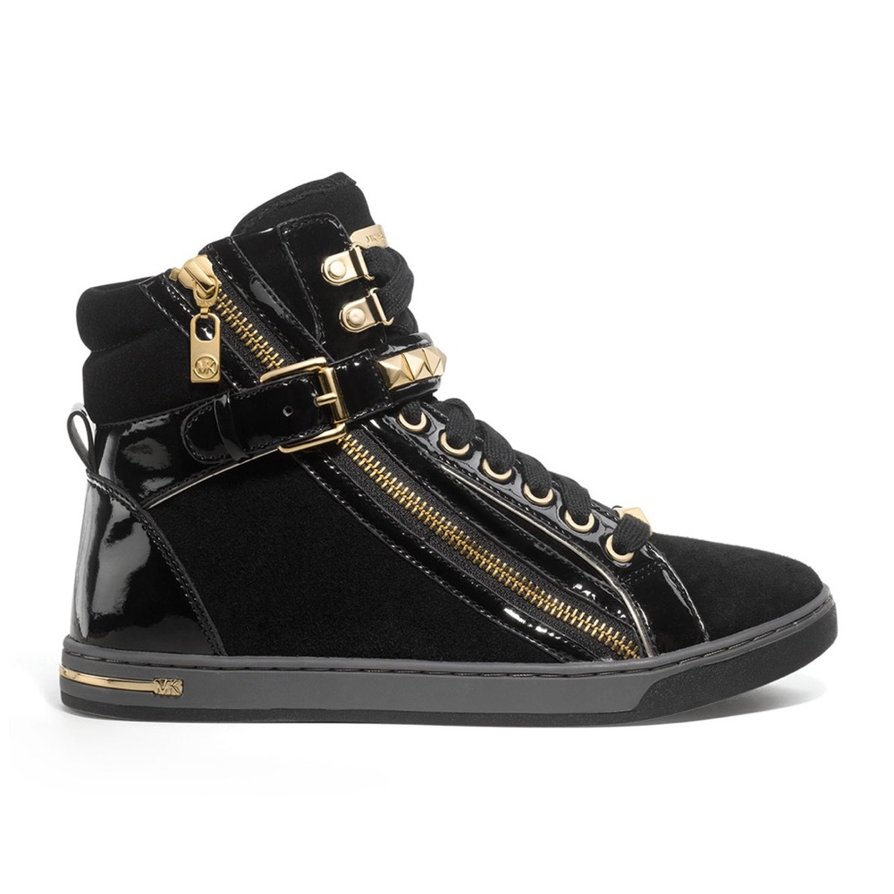 SOLD - Michael Kors Glam Studded Patent Leather High-Top Sneaker - Picture 11 of 11